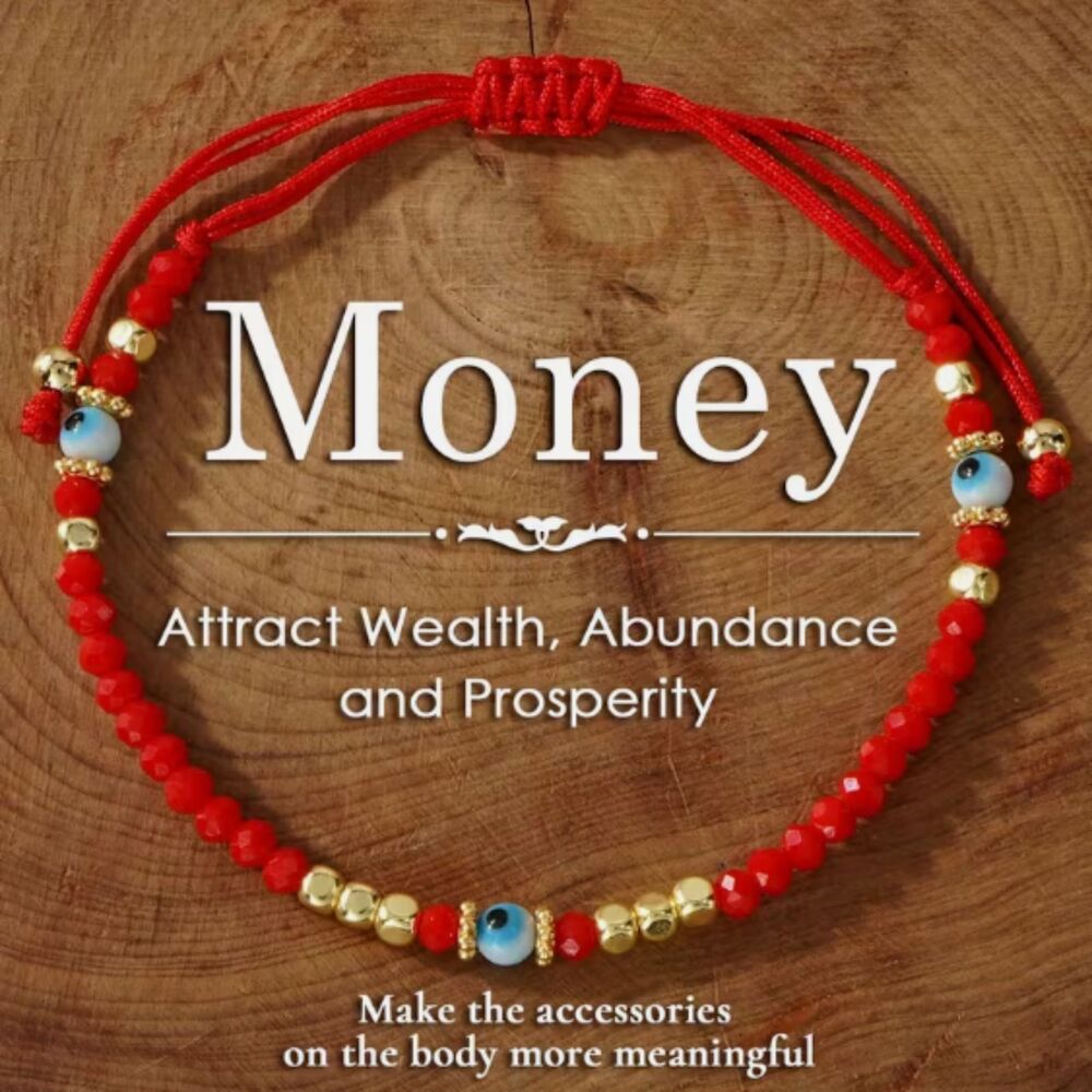 Red String Evil Eye Bracelet Good Luck Money Abundance Wealth Protection